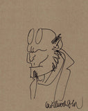 Guillermo Del Toro Signed Autograph Hellboy Original Art Sketch 11x14 BAS COA