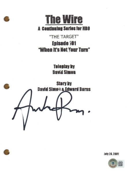 Andre Royo Signed Autograph The Wire Pilot Script Screenplay Bubbles Beckett COA