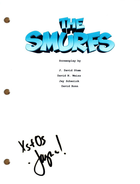 Jayma Mays Signed The Smurfs Autograph Movie Script Full Screenplay COA