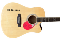 Ed Sheeran Signed Autograph Full Size Acoustic Guitar = + X Singer Beckett COA