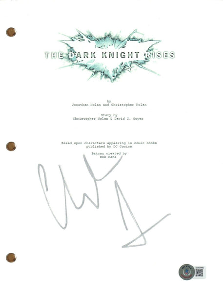CHRISTIAN BALE Signed THE DARK KNIGHT RISES Autograph Full Movie Script Beckett