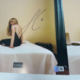 Sabrina Carpenter Signed EMAILS I CAN'T SEND 11x11 Photo + Bone Vinyl BAS COA