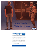 MARK AUSTIN Signed STAR WARS Autograph 8x10 Photo Boba Fett A NEW HOPE ACOA COA