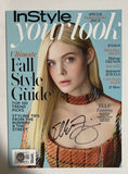 Elle Fanning Signed Autograph InStyle Magazine Your Look 2015 Beckett COA