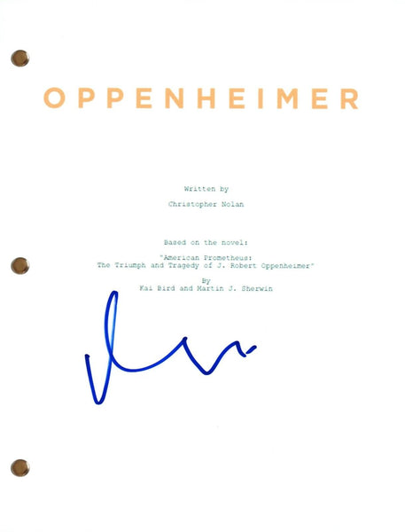 Matt Damon OPPENHEIMER Signed Autograph Movie Script Full Screenplay COA