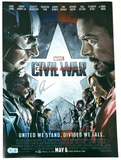 Joe & Anthony Russo Signed Autograph Captain America 12x18 Movie Poster BAS COA