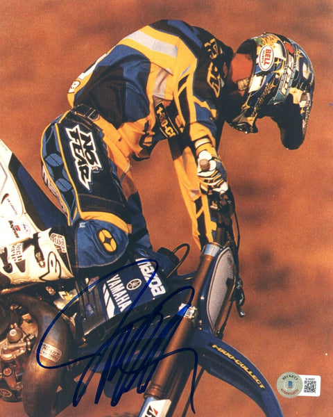 Jeremy McGrath Signed Autograph 8x10 Photo Motocross Supercross Beckett COA