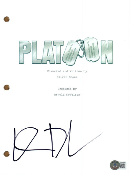 Willem Dafoe Signed Autograph Platoon Movie Script Full Screenplay Beckett COA