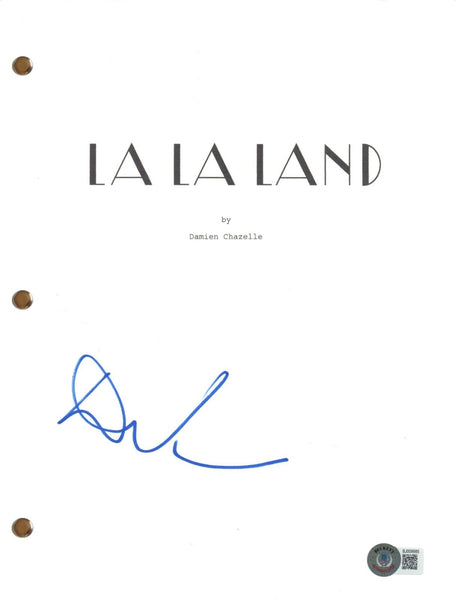 DAMIEN CHAZELLE Signed Autograph LA LA LAND Movie Script Screenplay Beckett COA