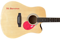 Ed Sheeran Signed Autograph Full Size Acoustic Guitar = + X Singer Beckett COA
