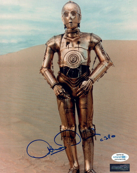 Anthony Daniels STAR WARS Signed 8x10 Photo C-3PO Autograph A New Hope ACOA COA