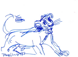 Rob Minkoff Signed Autograph The Lion King Original Art Sketch 11x15 Beckett COA