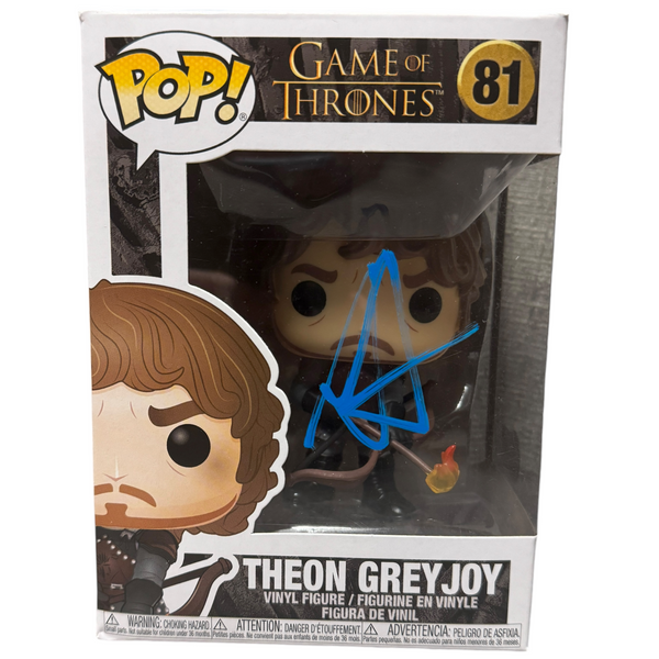 Alfie Allen Signed Theon Greyjoy Game of Thrones Funko Pop #81 Autograph Beckett