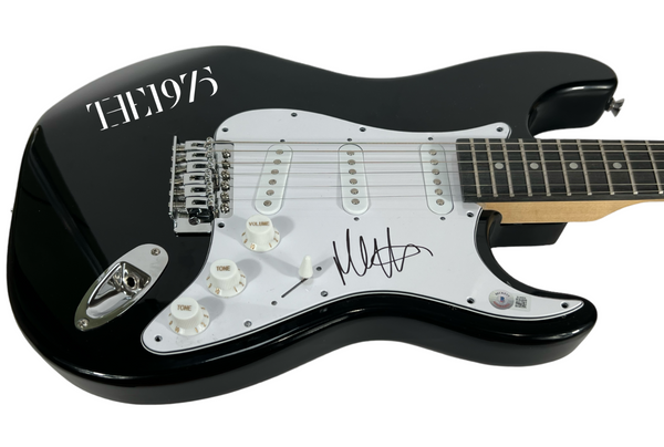 The 1975 Matty Healy Signed Electric Guitar Band Autograph Matthew Matt BAS COA