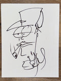 Stefan Lessard Dave Matthews Band Signed Autograph Original Art Sketch 11x14 COA
