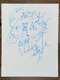 Stefan Lessard Dave Matthews Band Signed Autograph Original Art Sketch 11x14 COA