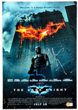 Christopher Nolan & Christian Bale Signed The Dark Knight 12x18 Poster Photo BAS