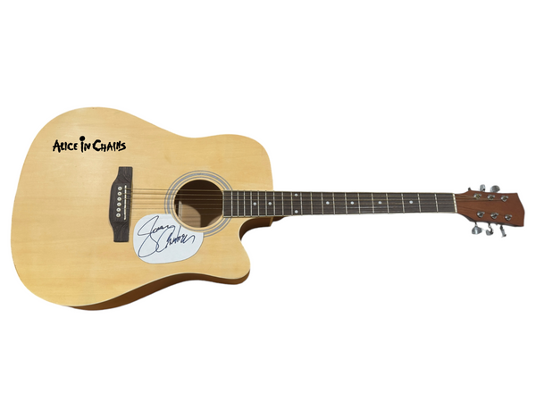 Jerry Cantrell ALICE IN CHAINS Signed Autograph Acoustic Guitar Full Size COA