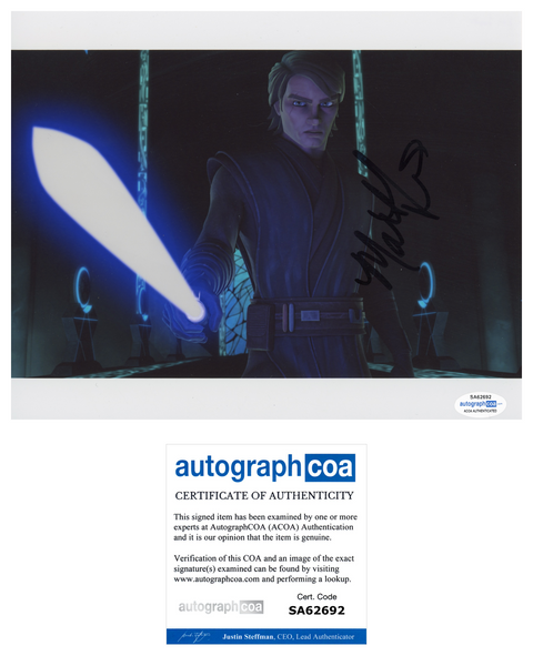 MATT LANTER Signed STAR WARS: THE CLONE WARS Autograph 8x10 Photo Anakin ACOA