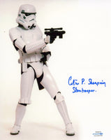 COLIN SKEAPING Signed STAR WARS Autograph 8x10 Photo Stormtrooper ACOA COA