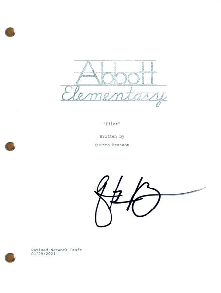 Quinta Brunson ABBOTT ELEMENTARY Signed Autograph Full Pilot Episode Script COA