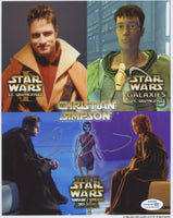 CHRISTIAN SIMPSON Signed STAR WARS Autograph 8x10 Photo Gavyn Sykes ACOA COA