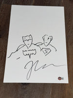 Zack Snyder Signed Sketch Autograph 11x17 Batman Superman Justice League BAS COA