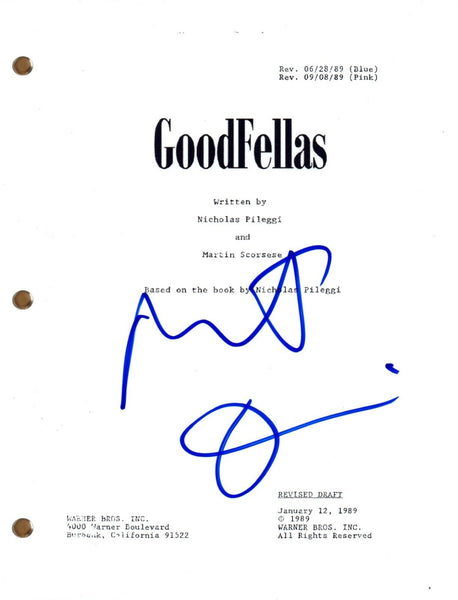 Robert De Niro Signed Goodfellas Autograph Movie Script Full Screenplay COA