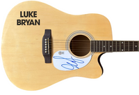 Luke Bryan Signed Autograph Full Size Acoustic Guitar Country Singer Beckett COA