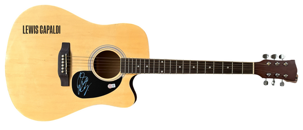 Lewis Capaldi Signed Autograph Full Size Acoustic Guitar Singer Beckett COA