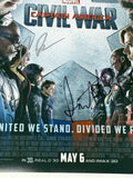 Joe & Anthony Russo Signed Autograph Captain America 12x18 Movie Poster BAS COA