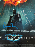 Christopher Nolan & Christian Bale Signed The Dark Knight 12x18 Poster Photo BAS