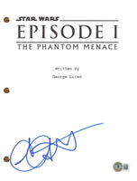 Ahmed Best Signed Star Wars Phantom Menace Movie Script Jar Jar Binks BAS COA