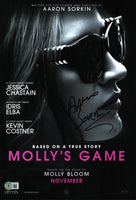 Aaron Sorkin Signed Autograph Molly's Game 10x15 Photo Poster Beckett COA