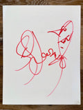 Stefan Lessard Dave Matthews Band Signed Autograph Original Art Sketch 11x14 COA
