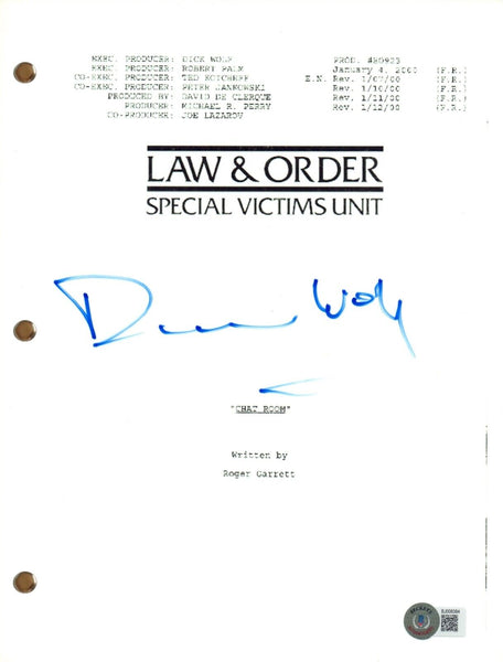 Dick Wolf LAW & ORDER SVU Signed Autograph Episode Script Screenplay Beckett COA