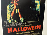 Jamie Lee Curtis & Nick Castle HALLOWEEN Signed 11x17 Poster Photo Autograph BAS