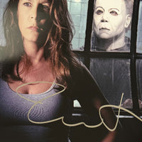 Jamie Lee Curtis Halloween Signed Autograph 11x14 Photo Laurie Strode BAS COA