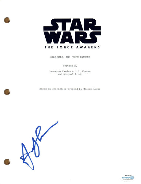 Andy Serkis STAR WARS THE FORCE AWAKENS Signed Autograph Movie Script ACOA COA