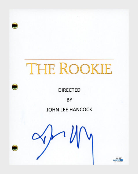 Dennis Quaid THE ROOKIE Signed Autograph Movie Script Full Screenplay ACOA COA