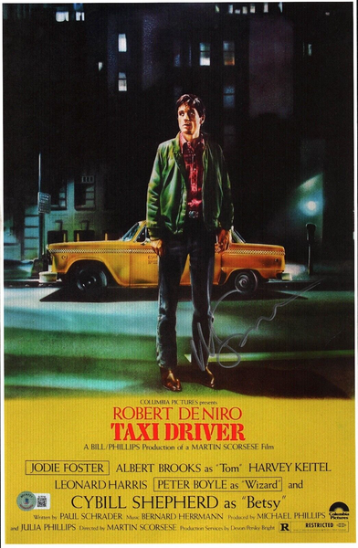 Martin Scorsese Signed Autograph Taxi Driver 11x17 Movie Poster Photo BAS COA