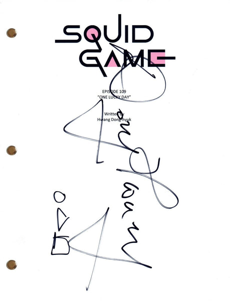 Hwang Dong-hyuk SQUID GAME Autograph Signed 'One Lucky Day' Episode Script COA
