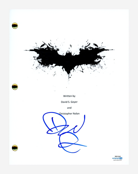David S. Goyer THE DARK KNIGHT RISES Signed Movie Script Screenplay ACOA COA