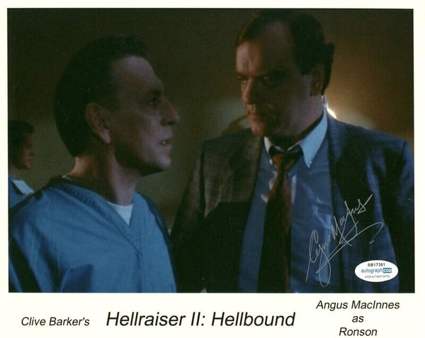 Angus MacInnes Signed Autograph 8x10 Photo HELLRAISER II HELLBOUND ACOA COA