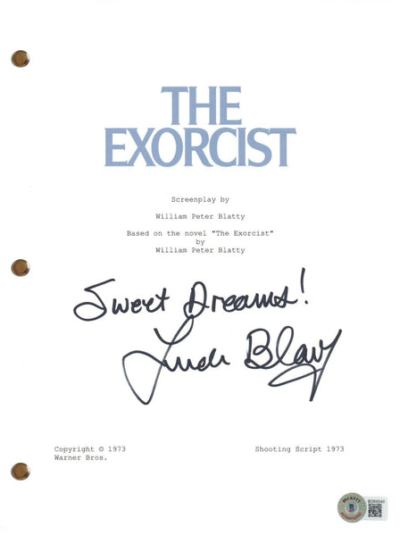 LINDA BLAIR Signed Autograph THE EXORCIST Movie Script Sweet Dreams Beckett COA