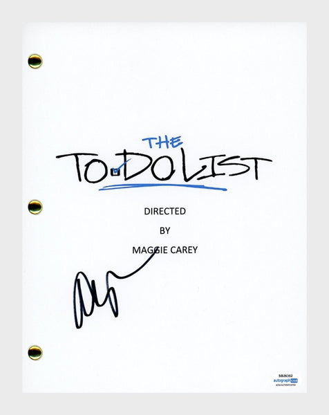 Aubrey Plaza THE TO DO LIST Signed Autograph Movie Script Full Screenplay ACOA