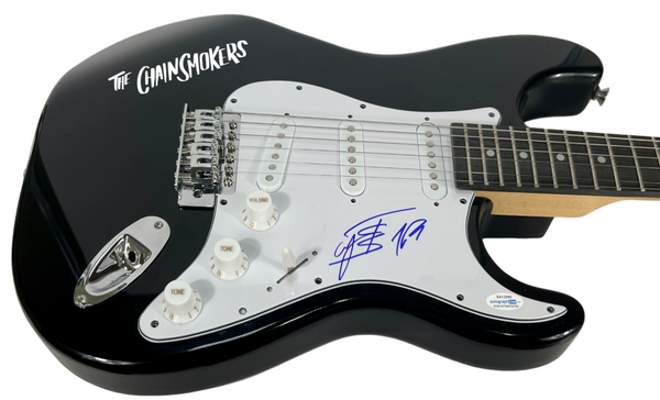 The Chainsmokers Signed Autograph Electric Guitar Alex Pall Andrew Taggart ACOA
