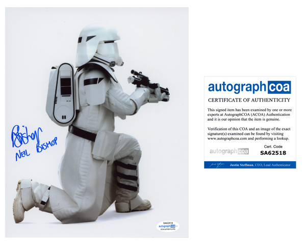 NEIL BISHOP Signed STAR WARS Autograph 8x10 Photo The Force Awakens ACOA COA