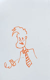 Conan O'Brien Signed Autograph Original Art Sketch Self Portrait 11x17 BAS COA