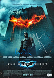 Christopher Nolan & Christian Bale Signed The Dark Knight 12x18 Poster Photo BAS